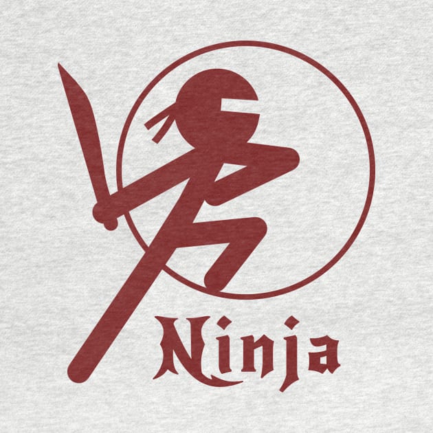 Stickman Ninja - Red by Design Fern